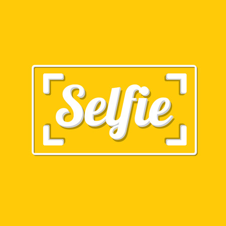 Taking Selfie Photo on Smart Phone concept icon. vector illustrationのイラスト素材