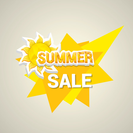 vector summer sale label or sticker. summer clearance.のイラスト素材