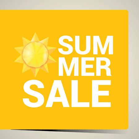 vector summer sale label or sticker. summer clearance.のイラスト素材