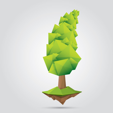 Vector Conceptual polygonal tree Background design for banner. Logo design.のイラスト素材