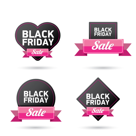 Black Friday sales tag. Black friday banner. vector illustrationのイラスト素材
