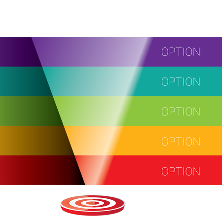 Vector infographic or web design template . vector sales funnelのイラスト素材