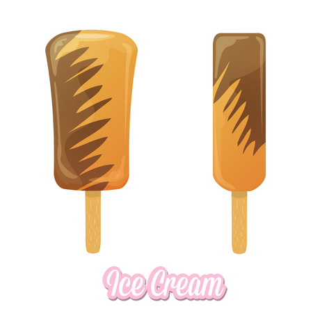 vector illustration of tasty ice cream isolated on white backgroundのイラスト素材