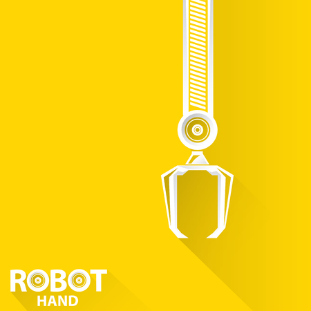 Clean technology background design template. vector robotic arm symbol. robot hand.のイラスト素材