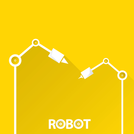Clean technology background design template. vector robotic arm symbol. robot hand.のイラスト素材