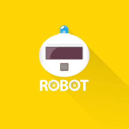 funny robot head design. vector robot headのイラスト素材