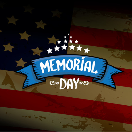 Happy Memorial Day vector background.  Memorial day greeting cardのイラスト素材