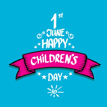 1 june international childrens day background. happy Children day greeting card. kids day posterのイラスト素材