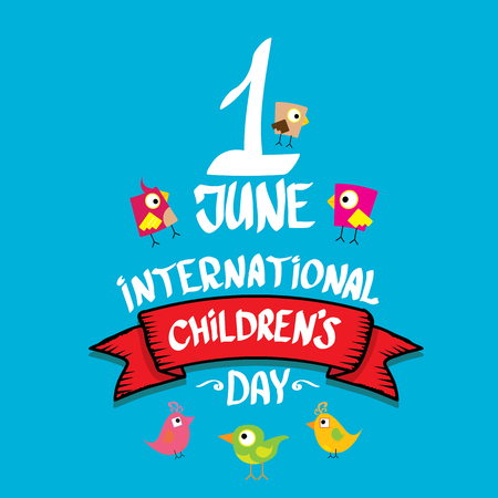 1 june international childrens day background. happy Children day greeting card. kids day posterのイラスト素材