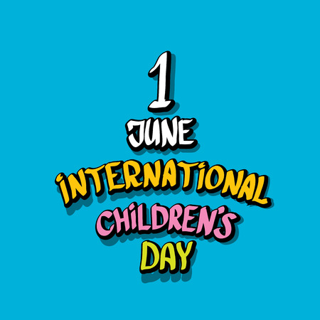 1 june international childrens day background. happy Children day greeting card. kids day posterのイラスト素材
