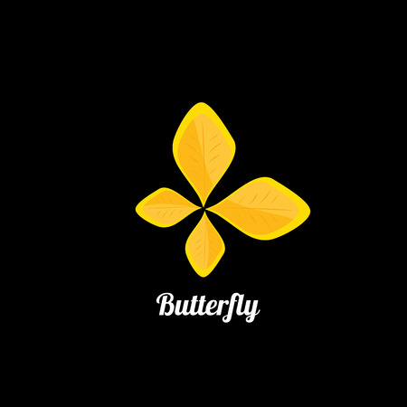 vector orange Abstract logo butterfly. vector butterfly iconのイラスト素材