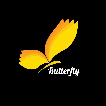 vector orange Abstract logo butterfly. vector butterfly iconのイラスト素材