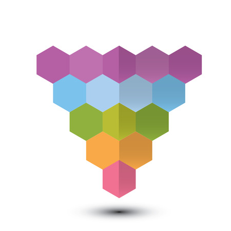 Vector infographic or web design template . vector sales funnelのイラスト素材