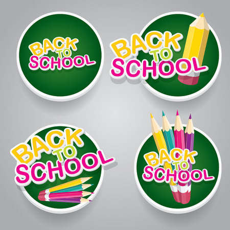 orange pencil with text Back to school vector background. back to school vector concept illustration.のイラスト素材