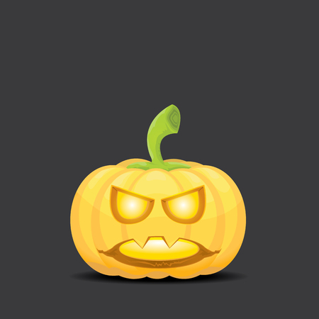 Smiling Halloween Pumpkin background. Scary Jack. Vector halloween party illustrationのイラスト素材