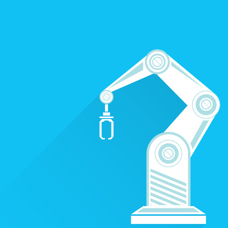Clean technology background design template. vector robotic arm symbol. robot hand.のイラスト素材
