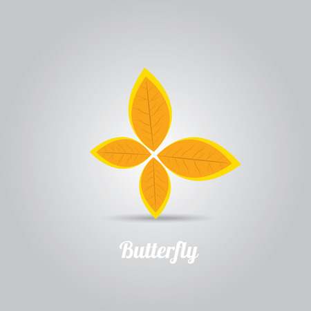 vector orange Abstract logo butterfly. vector butterfly iconのイラスト素材