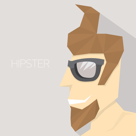 Fashion silhouette hipster style man, vector illustrationのイラスト素材