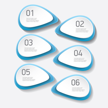 blue modern progress paper banners , can be used for infographics , numbered banners, horizontal cutout lines, graphic or website layout vectorのイラスト素材