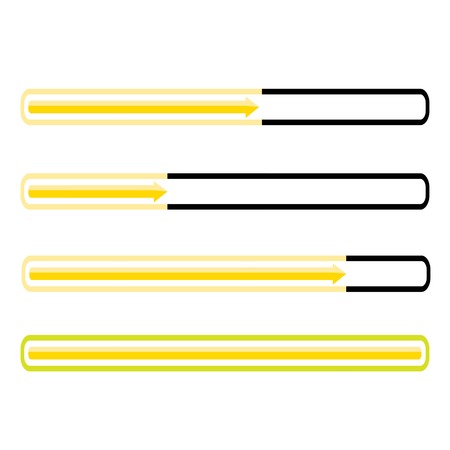 orange preloaders and progress loading bars. vector illustration.のイラスト素材