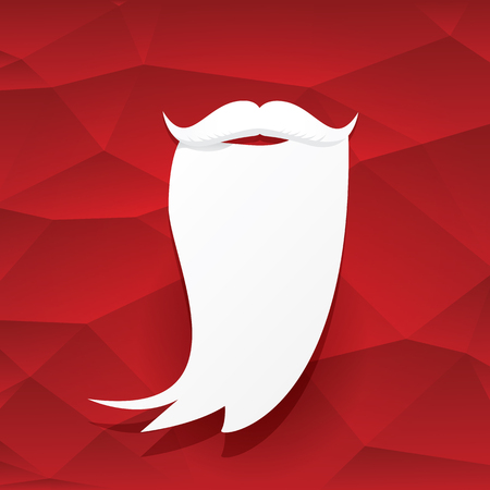 Santa claus with beard vector illustration .Christmas hipster poster for party or greeting card. Santa Hipster Claus. vector merry christmas art design backgroundのイラスト素材