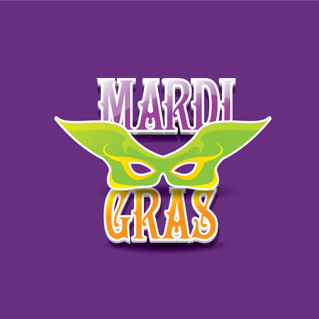 mardi gras vector background with mask and textのイラスト素材