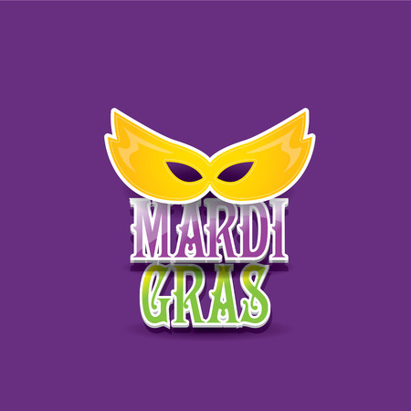 mardi gras vector background with mask and textのイラスト素材