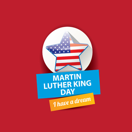 vector Martin Luther King day us sticker or labelのイラスト素材