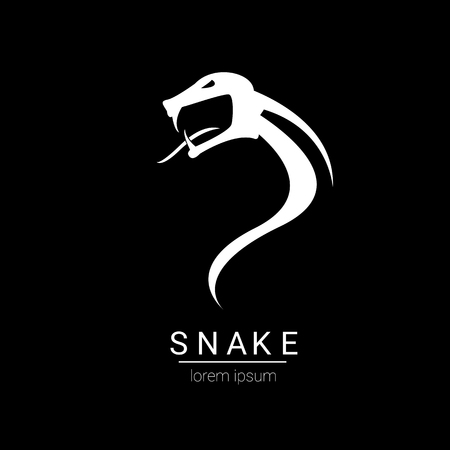 vector snake simple logo design element.のイラスト素材