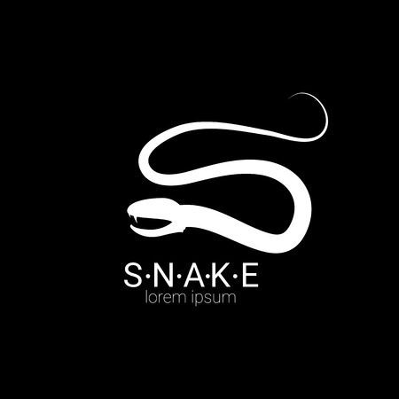 vector snake simple logo design element.のイラスト素材