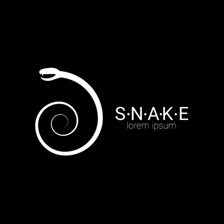 vector snake simple logo design element.のイラスト素材