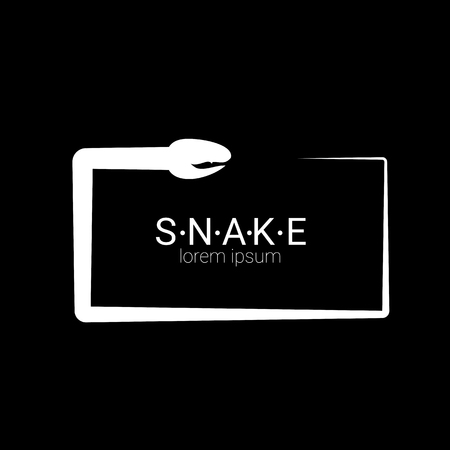 vector snake simple logo design element.のイラスト素材