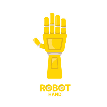 vector robotic arm symbol. robot hand.のイラスト素材