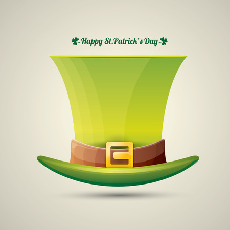 vector saint patricks day poster with green hatのイラスト素材