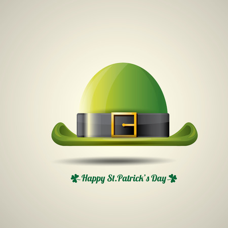 vector saint patricks day poster with green hatのイラスト素材