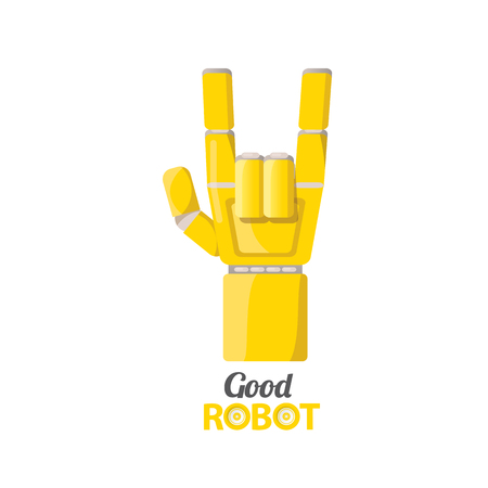 vector robotic arm symbol. robot hand.のイラスト素材