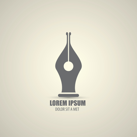 vector flat Fountain pen icon isolatedのイラスト素材