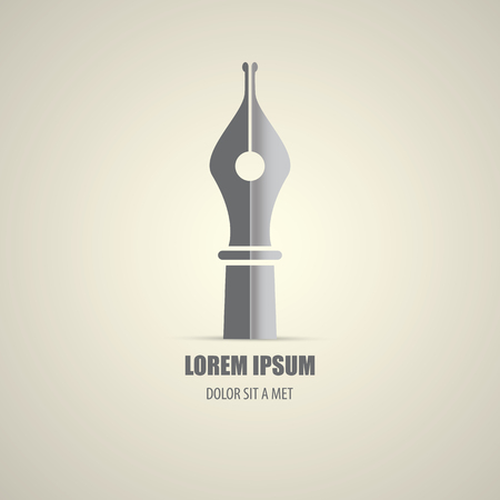 vector flat Fountain pen icon isolatedのイラスト素材