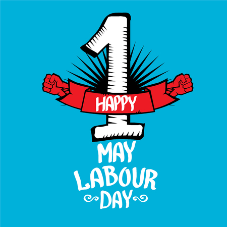 1 may - labour day. vector labour day posterのイラスト素材