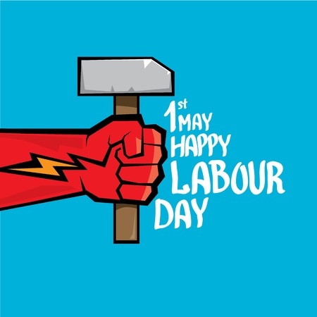 1 may - labour day. vector labour day posterのイラスト素材