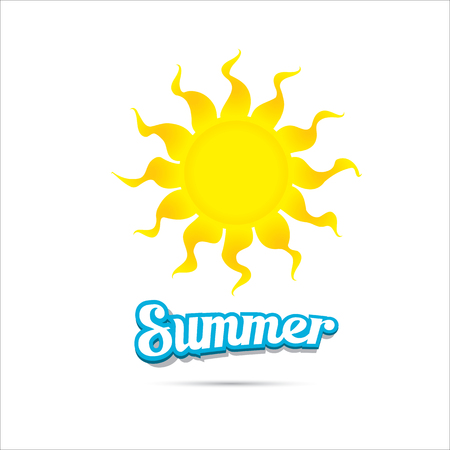 vector summer label. summer icon with sun.のイラスト素材