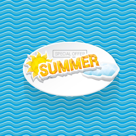 vector summer sale bright label design template .のイラスト素材