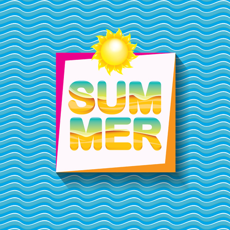 vector summer sale bright label design template .のイラスト素材