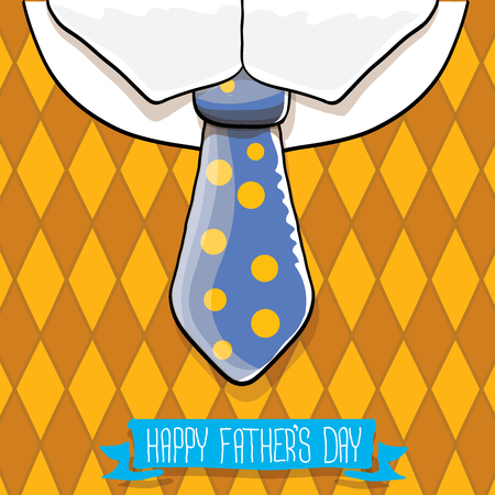 happy fathers day vector cartoon greeting cardのイラスト素材