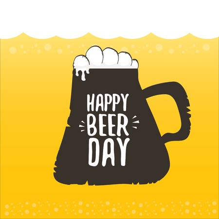 happy beer day vector graphic poster.のイラスト素材