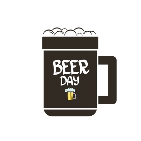 international beer day vector background. orange beer vector layout. happy beer day vector graphic poster.のイラスト素材