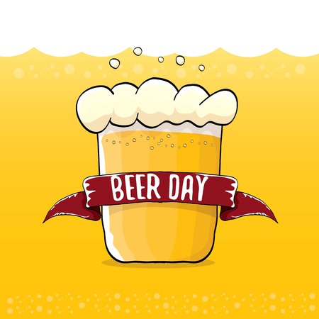 happy beer day vector graphic poster.のイラスト素材