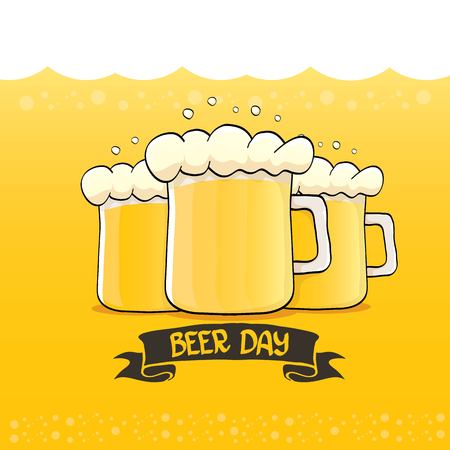 happy beer day vector graphic poster.のイラスト素材