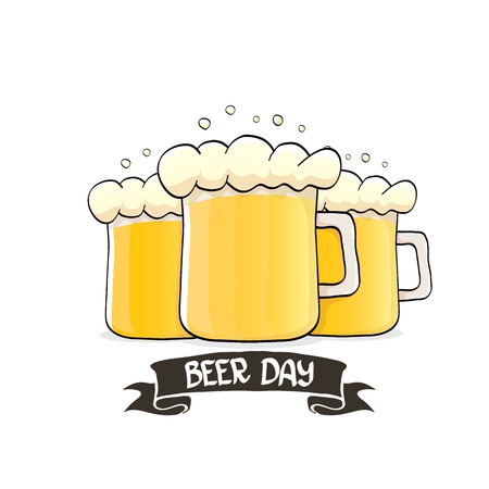 international beer day vector labelのイラスト素材
