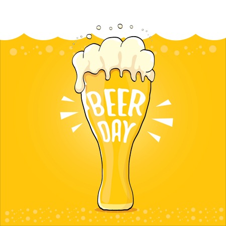 happy beer day vector graphic poster.のイラスト素材